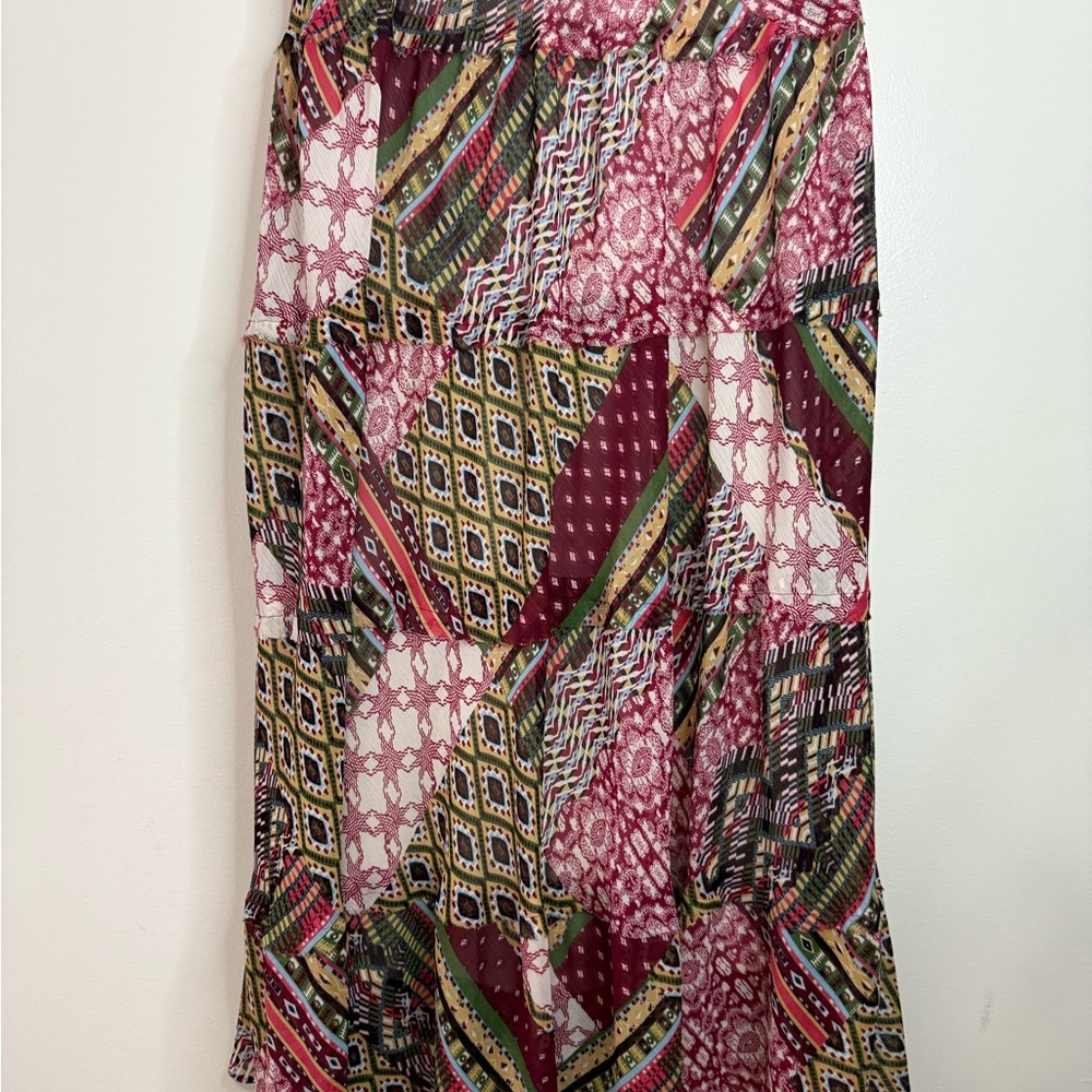 Jones Studio Sleeveless Pink Patchwork Boho Maxi Dress in size 8 - Picture 3 of 12